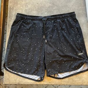 Legends Black Speckled Athletic Shorts